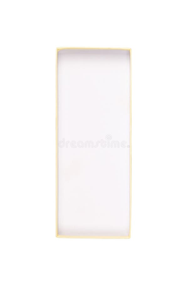 Empty Opened White Cardboard Box for Mock Up Isolated on White ...
