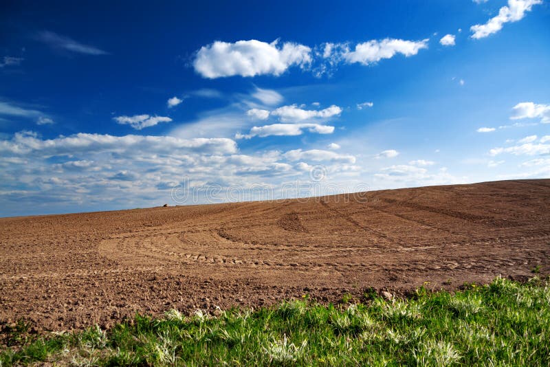 The opened field stock photography