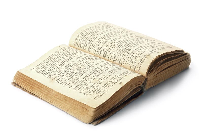 Opened old book