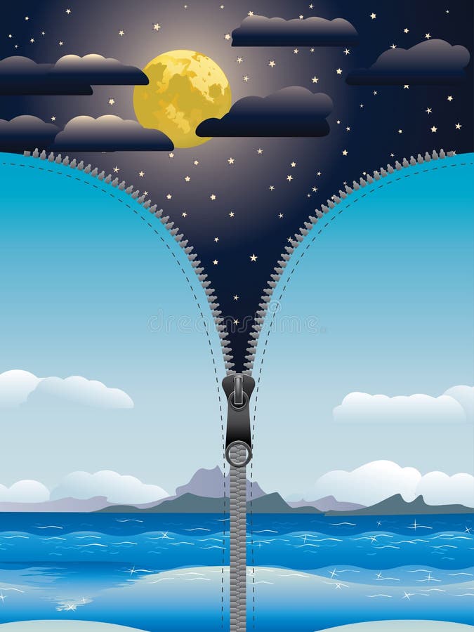 Uitgepakte Nacht vector illustratie