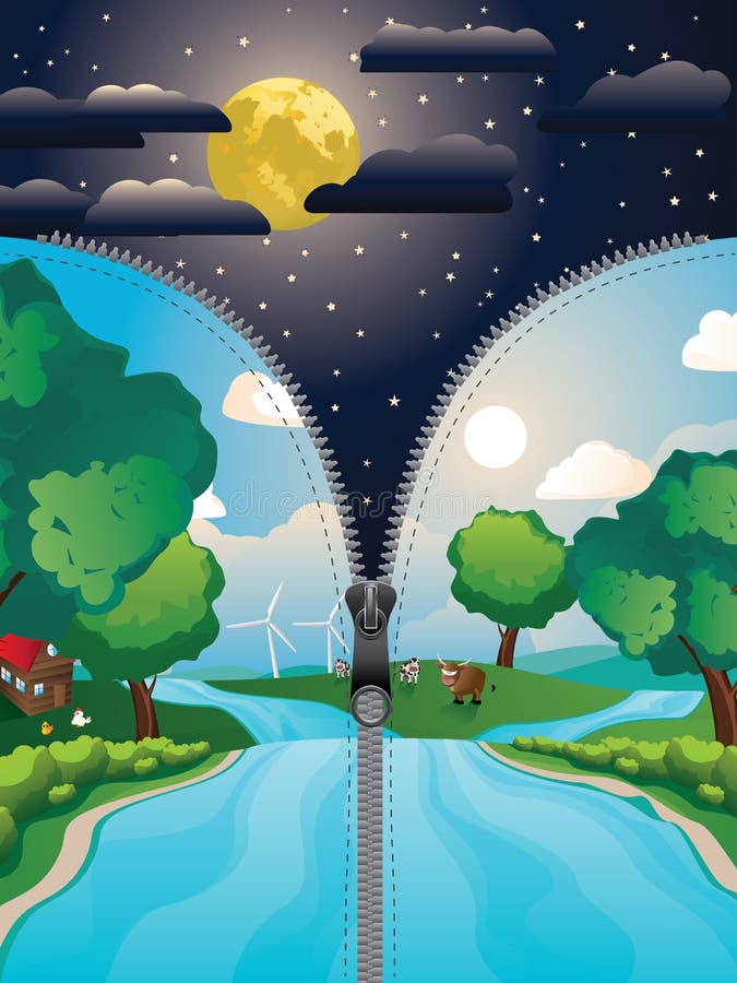 Uitgepakte Nacht stock illustratie