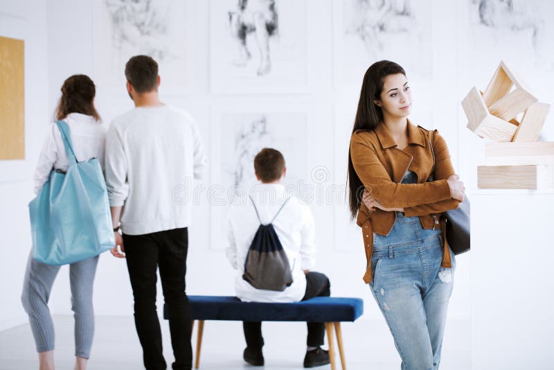 Opening of art exhibition stock image. Image of artistic 104404535