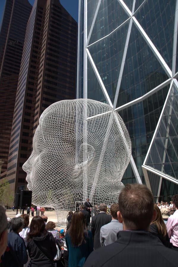 Wonderland Sculpture, Calgary Editorial Stock Image Image of night