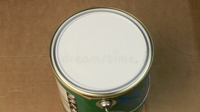 Opening a Can of Paint stock video of - 35545856