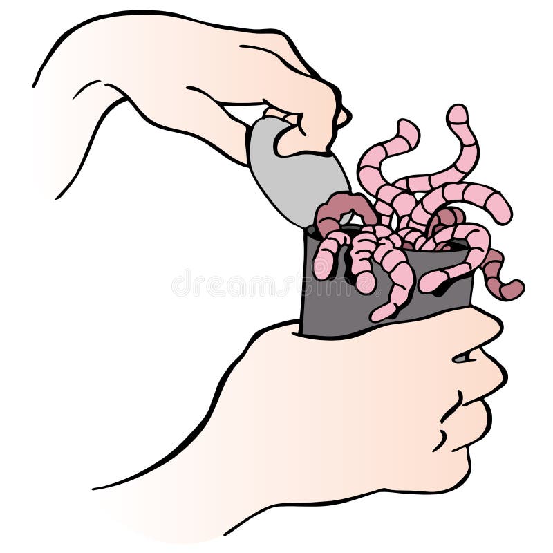Can of Worms stock vector. Illustration of worm, opened 21760494