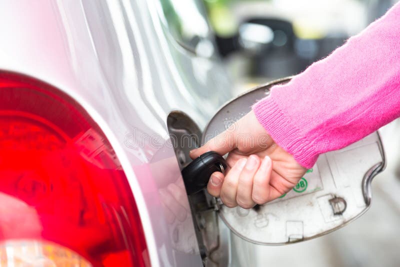 Opening the Fuel Tank with a Key Stock Image Image of commodity