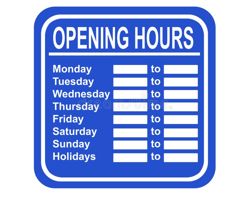 Opening hours stock illustration. Illustration of seller - 703564