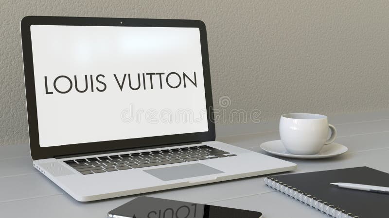 LOUIS VUITTON Company Press Conference, Press Wall With Logo And Mics,  Conceptual Editorial 3D Rendering Stock Photo, Picture and Royalty Free  Image. Image 120108815.