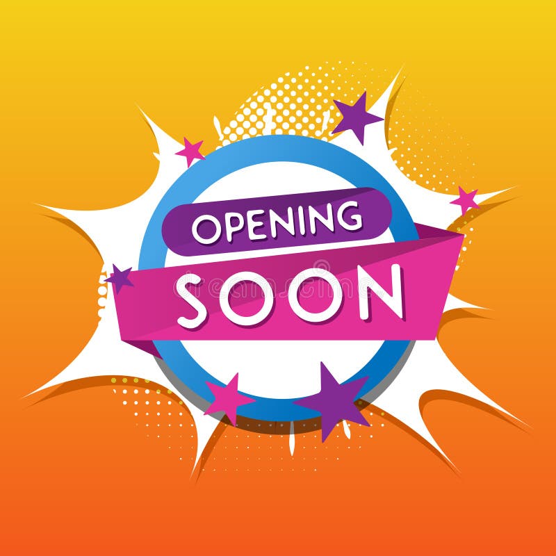 Opening soon poster design isolated black Vector Image