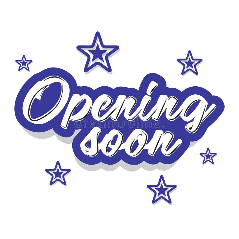 Opening soon poster design isolated black Vector Image