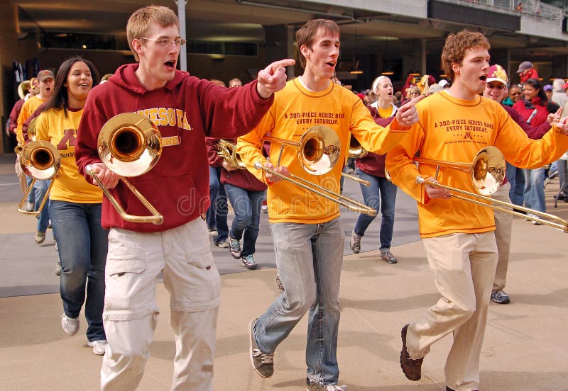 MINNEAPOLIS - MARCH 27: The University of Minnesota band performs at the opening of Target Field, new home to the Minnesota Twins, on March 27, 2010, in Minneapolis.