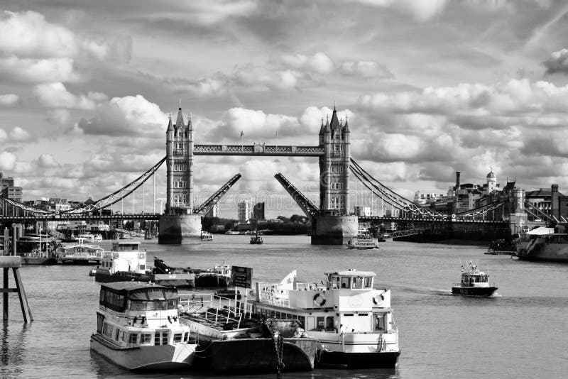 London Tower Bridge Opening Editorial Stock Image - Image of ...