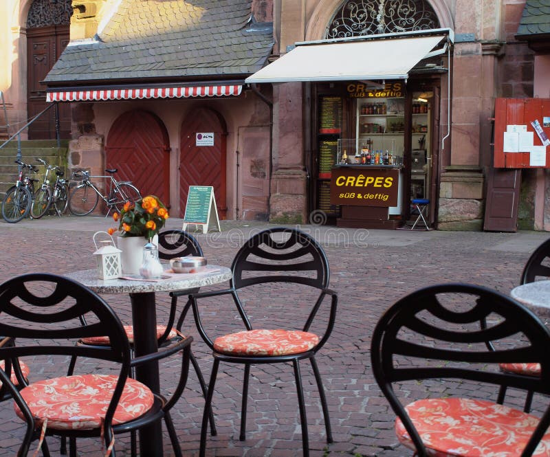 Openluchtkoffie in Duitsland stock afbeelding Openluchtkoffie in Duitsland stock afbeelding