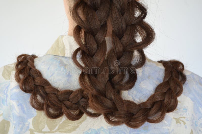 Openwork French Braid, Hairstyle with Long Length of Hair Stock Photo -  Image of backgrounds, beautiful: 110754808