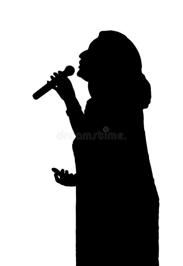 Opera Singer Silhouette vector illustration