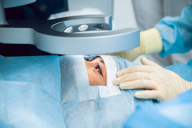 The Operation On The Eye. Cataract Surgery. Stock Photo Image of
