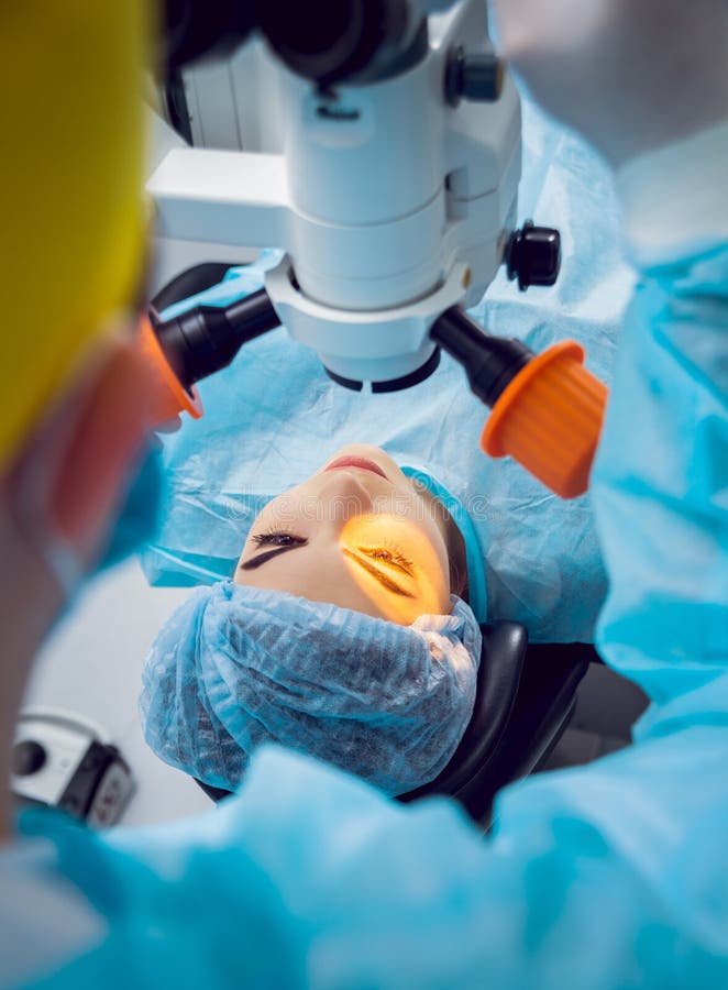 The Operation on the Eye. Cataract Surgery. Stock Photo Image of