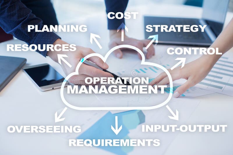 Operation management on virtual screen. business and technology concept. Operation management on virtual screen. business and technology concept.