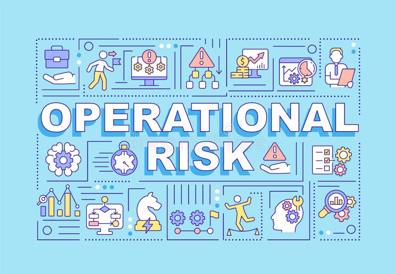Operational Risk Word Concepts Blue Banner Stock Vector - Illustration