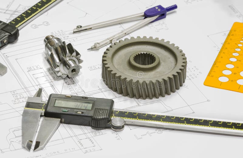 Operator design and inspection automotive parts royalty free stock photography