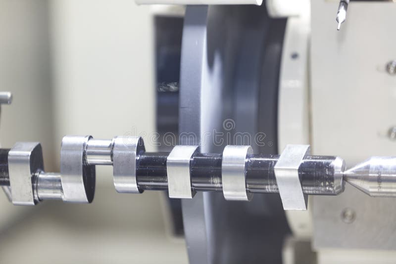 Operator grinding mold and die part royalty free stock photos