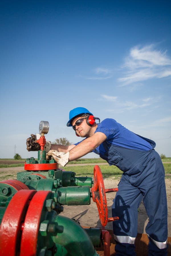 Operator in the Oil and Gas Field Stock Image Image of gasoline