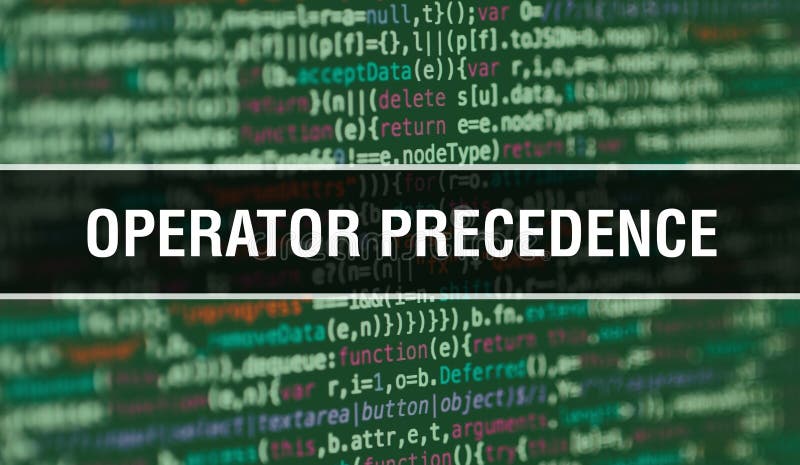 Operator Precedence with Abstract Technology Binary Code Background ...