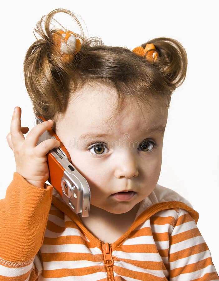 Operator is on telephone royalty free stock photography