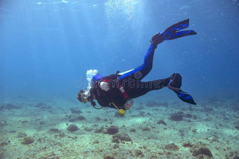 Operatore subacqueo di scuba maschio immagini stock libere da diritti Operatore subacqueo di scuba maschio immagini stock libere da diritti
