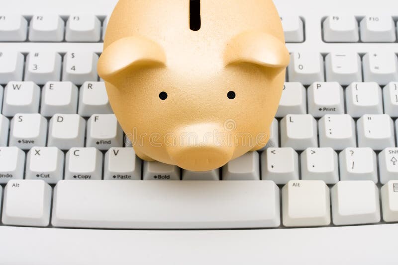 Operação bancária em linha fotos de stock Operação bancária em linha fotos de stock