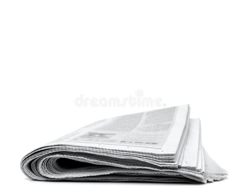Opgerolde krant stock fotografie Opgerolde krant stock fotografie