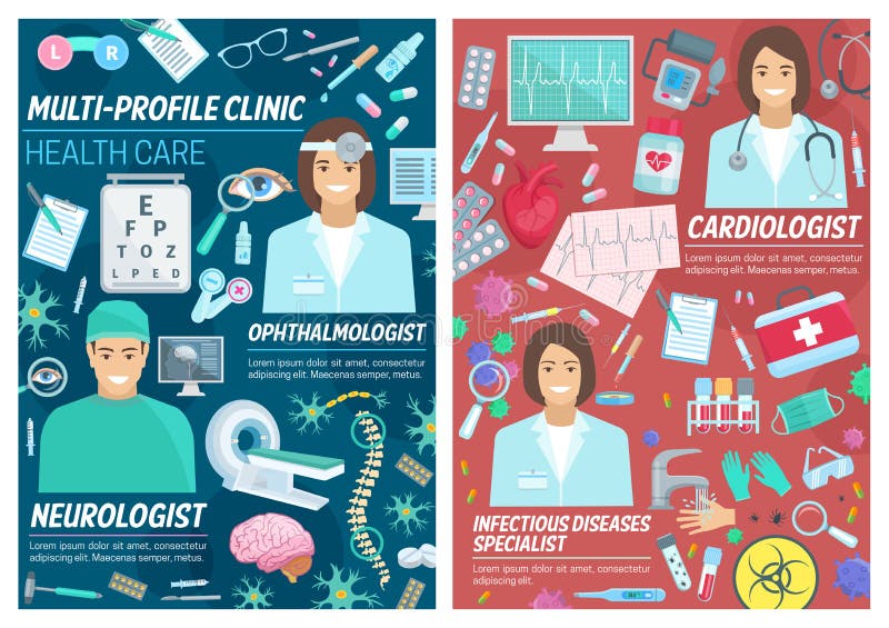 Ophthalmologist and neurologist medical diagnostic royalty free illustration Ophthalmologist and neurologist medical diagnostic royalty free illustration