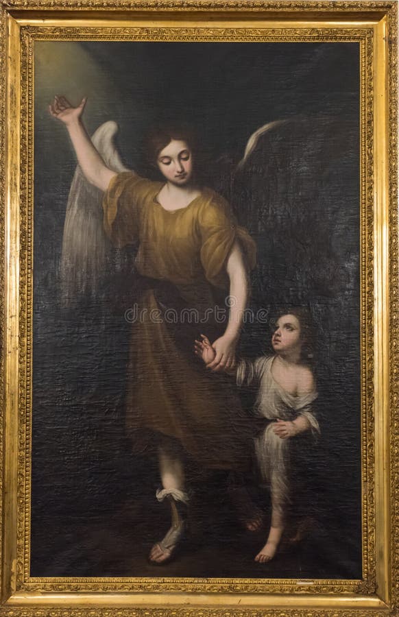 Guardian Angel by Francisco De Goya, oil paint on canvas from 1817. Spanish master painter. Guardian Angel by Francisco De Goya, oil paint on canvas from 1817. Spanish master painter.