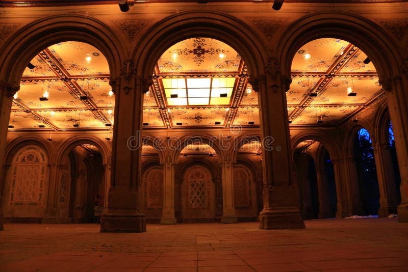 Bethesda Terrace Grand Staircase in Central Park Editorial