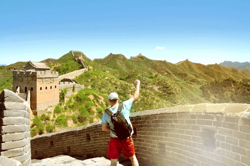 Opini?o do ver?o no Grande Muralha China imagem de stock royalty free Opini?o do ver?o no Grande Muralha China imagem de stock royalty free