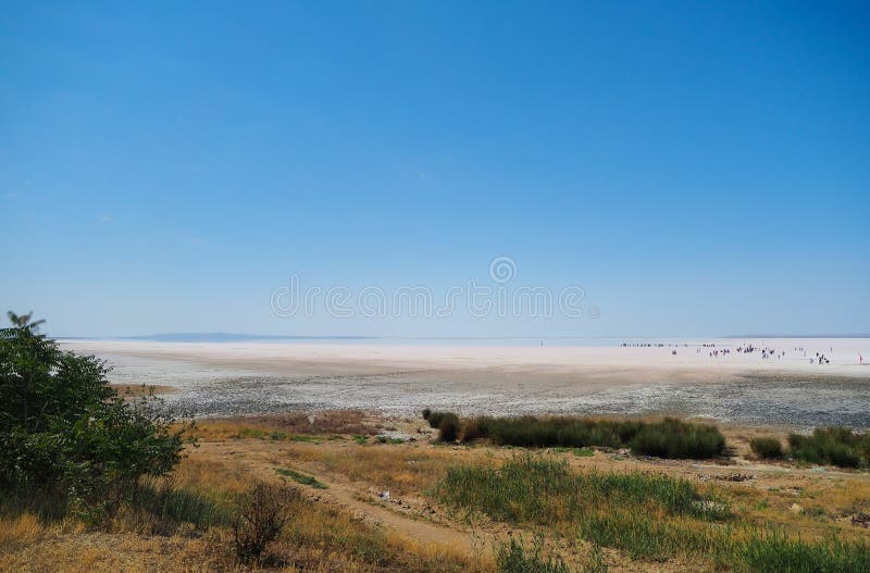Opiniones de lago de sal de Turquía imagen de archivo Opiniones de lago de sal de Turquía imagen de archivo
