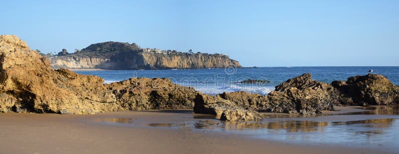 Opinião Crystal Cove State Park, Califórnia do sul imagens de stock Opinião Crystal Cove State Park, Califórnia do sul imagens de stock