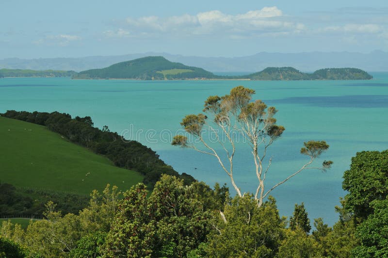 Opinião do golfo de Hauraki imagem de stock Opinião do golfo de Hauraki imagem de stock