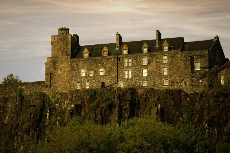 Opinião do por do sol Stirling Castle
