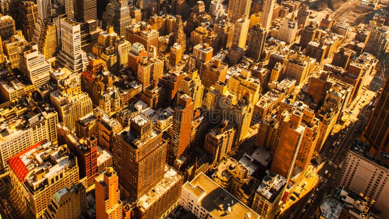 Opinião do zangão de New York imagens de stock Opinião do zangão de New York imagens de stock