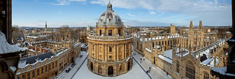 Vista panorâmica de Oxford imagens de stock royalty free