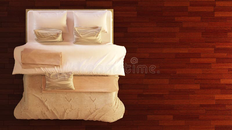 Opinião superior da cama imagens de stock Opinião superior da cama imagens de stock