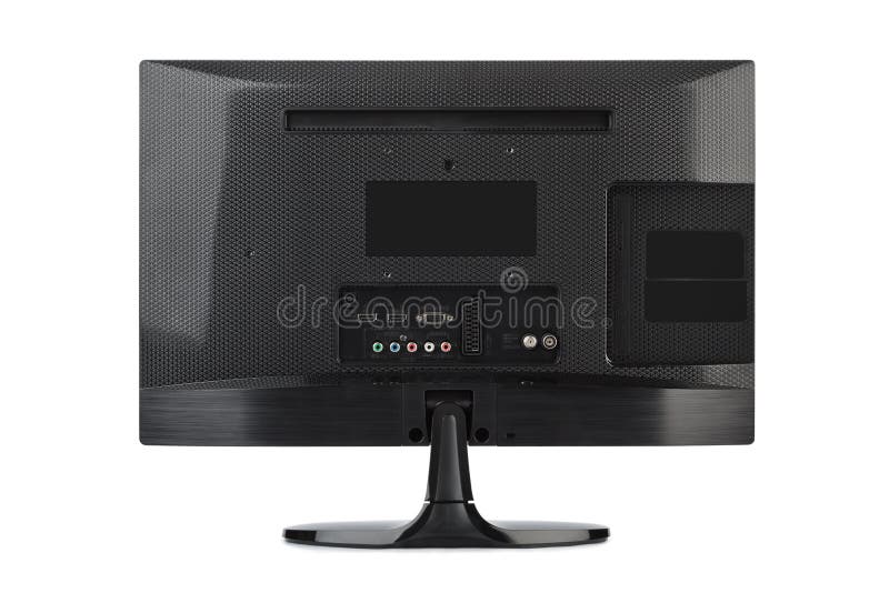 Opinião traseira da tevê fotografia de stock Opinião traseira da tevê fotografia de stock
