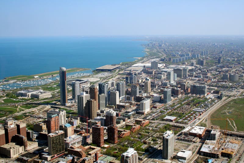 Aerial view of city of Chicago, Illinois, U.S.A. Aerial view of city of Chicago, Illinois, U.S.A.