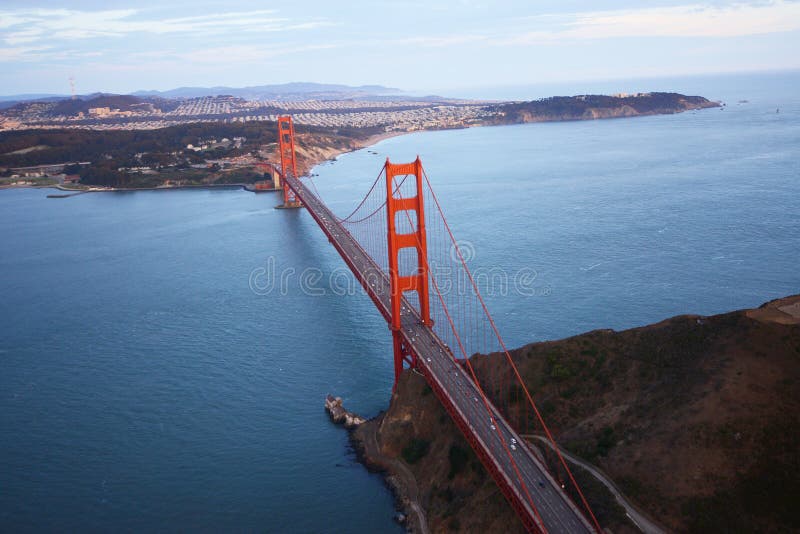 opinión aérea de puente Golden Gate imagen de archivo opinión aérea de puente Golden Gate imagen de archivo