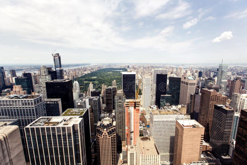Opinión aérea del horizonte de Manhattan