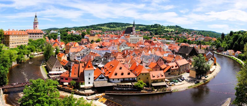 Opinión de Cesky Krumlov fotos de archivo Opinión de Cesky Krumlov fotos de archivo