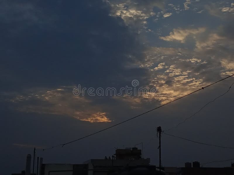 Opinión de la tarde de Patna por la tarde del verano en mi top del tejado imágenes de archivo libres de regalías Opinión de la tarde de Patna por la tarde del verano en mi top del tejado imágenes de archivo libres de regalías