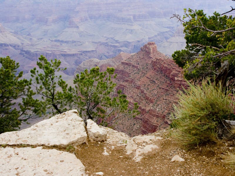 Opinión de parque nacional de Grand Canyon desde arriba del barranco fotos de archivo libres de regalías Opinión de parque nacional de Grand Canyon desde arriba del barranco fotos de archivo libres de regalías