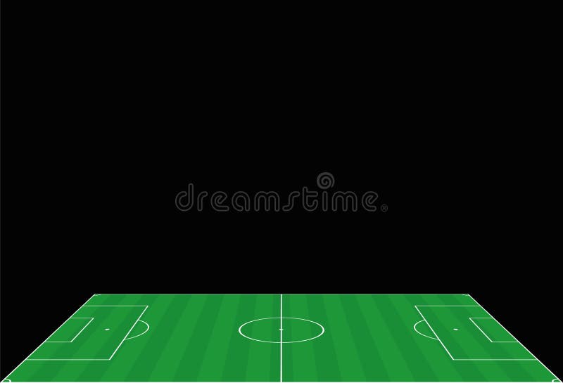 Opinión de perspectiva del campo de fútbol del lado libre illustration Opinión de perspectiva del campo de fútbol del lado libre illustration